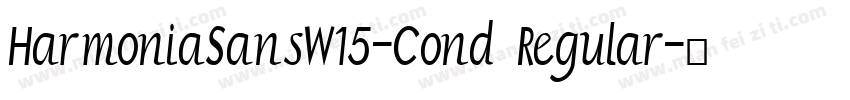 HarmoniaSansW15-Cond Regular字体转换